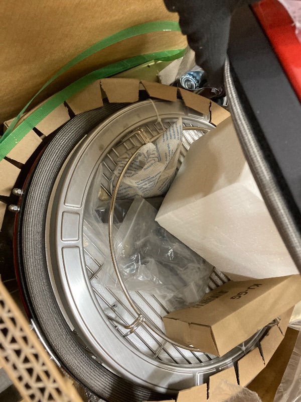 Photo 1 of ***Parts only***
***Broken****
Kamado Joe Classic Joe Series II 18-inch Ceramic Charcoal Grill and Smoker with Cart, Side Shelves, Stainless Steel Grates and 250 Cooking Square Inches in Red, Model KJ-23RHC