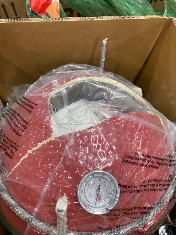 Photo 1 of ***Parts only***
***Broken****
Kamado Joe Classic Joe Series II 18-inch Ceramic Charcoal Grill and Smoker with Cart, Side Shelves, Stainless Steel Grates and 250 Cooking Square Inches in Red, Model KJ-23RHC