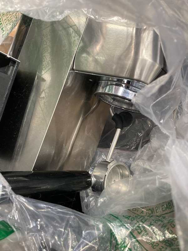 Photo 1 of ****Parts only****
AMZCHEF Espresso Machine 20 Bar Professional Coffee Maker with Milk Frother, Adjustable Temperature & Pressure, Stainless Steel Espresso Maker for Cappuccino, Latte, Mocha, 44oz Removable Water Tank