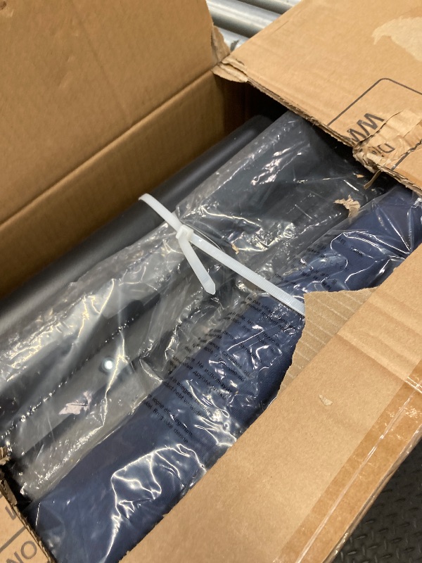 Photo 1 of 10 ft Solar Lights Cantilever Umbrella outdoor patio, Offset Patio Umbrella with Easy Lift & Tilt Adjustment, UV Protection Fade Resistant for Deck, Pool, Garden, Navy Blue