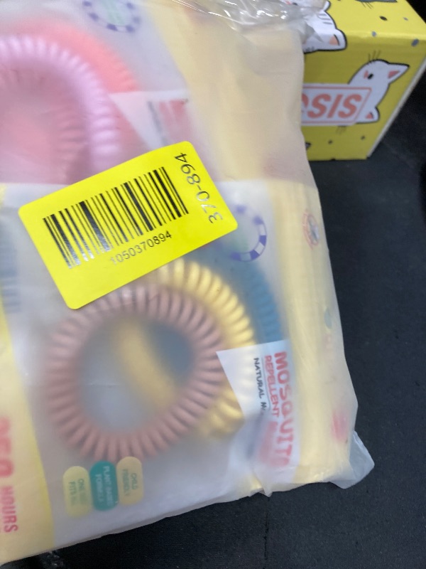 Photo 1 of Pack Mosquito Repellent Bracelets, Individually Wrapped DEET-Free Insect & Bug Repellent Wristbands with Pcs Mosquito Repellent Stickers for Kids & Adults Outdoor Camping Fishing Traveling