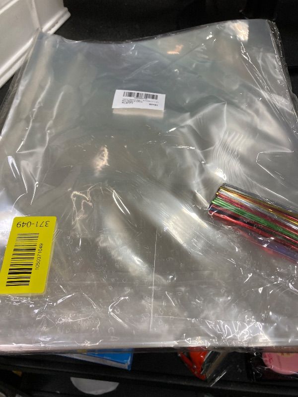 Photo 1 of 100PCS Cellophane Bags 11x14 inches, Clear Treat Bags with 4’’ Twist Ties, Plastic Cello Bags - 1.4 mils Thick OPP Rice Crispy Bags for Gift Goodie Favor Candy Cake Pop Birthday Party Cookies (11’’ x 14’’)