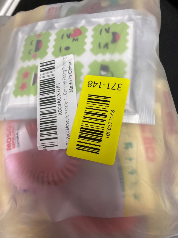 Photo 1 of Pack Mosquito Repellent Bracelets, Individually Wrapped DEET-Free Insect & Bug Repellent Wristbands with Pcs Mosquito Repellent Stickers for Kids & Adults Outdoor Camping Fishing Traveling