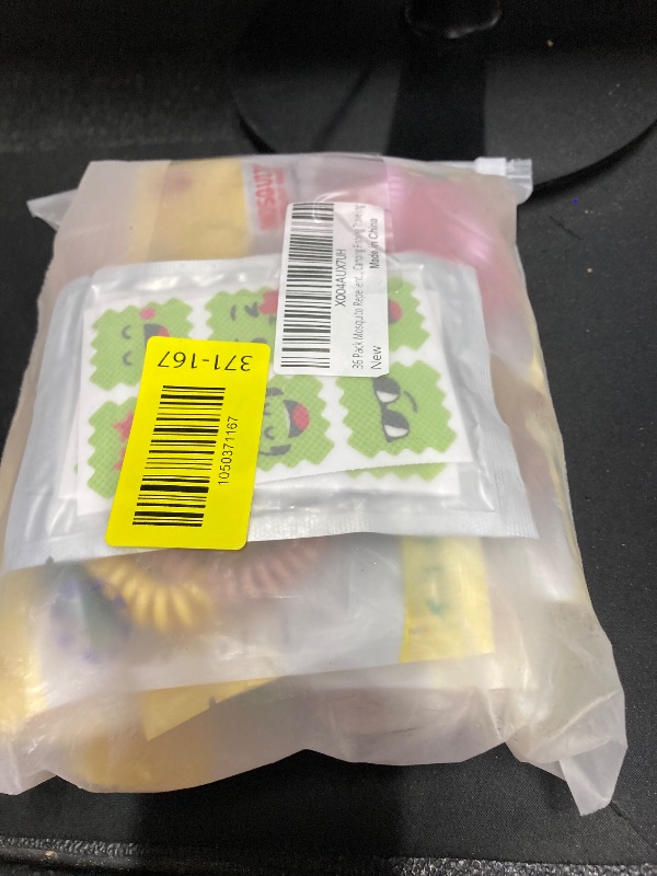 Photo 1 of Pack Mosquito Repellent Bracelets, Individually Wrapped DEET-Free Insect & Bug Repellent Wristbands with Pcs Mosquito Repellent Stickers for Kids & Adults Outdoor Camping Fishing Traveling