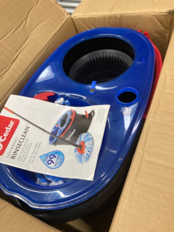 Photo 1 of ****not mop***O-Cedar RinseClean Spin Mop & Bucket System + 1 Extra Mop Head | Clean with Clean Water | Removes 99% of Bacteria