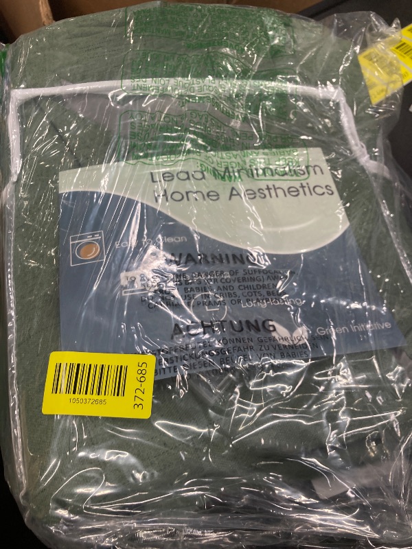 Photo 1 of 100% Blackout Curtains Olive Green 84 Inch Length Room Darkening Linen Curtains for Living Room Bedroom Summer Heat Black Out Curtain Modern Pleated Look Window Decor Drapes Back Tab Loden 52x84