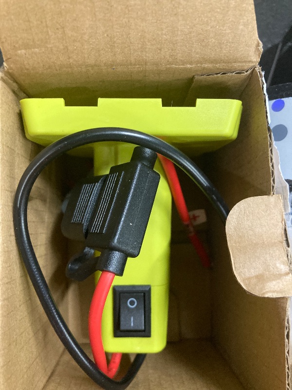 Photo 1 of 1 Pack Power Wheel Adapter Compatible with Ryobi 18V Battery, Upgraded Battery Converter Kit with Switch, Fuse & Wire Terminals, 12 AWG Wire, Power Connector for DIY RC Car Toys Robotics