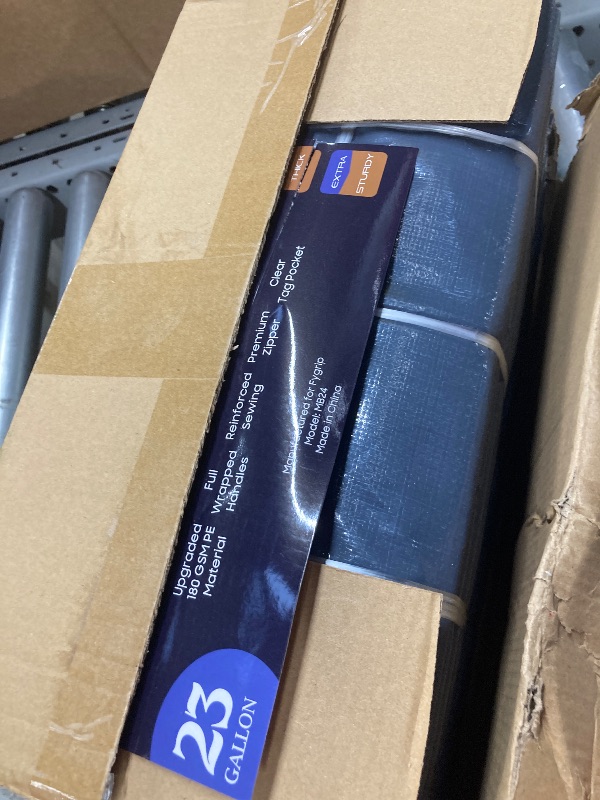 Photo 1 of 12 Pack Extra Heavy Duty Large Moving Bags with Strong Zipper & Comfortable Handles, Sturdy & Durable Clothes Storage Bags Totes Bins, Packing Moving Boxes for College Supplies, Gray