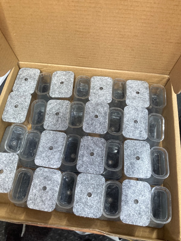 Photo 1 of Rectangle Chair Leg Floor Protectors for Hardwood - Silicone Felt Furniture Pads, Scratch/Noise Reducing Covers, Small (Fits Perimeter 3-3/4" to 4-7/8")