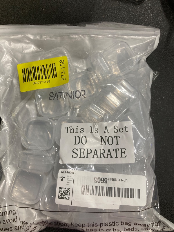 Photo 1 of Small Clear Plastic Beads Storage Containers Box with Hinged Lid for Storage of Small Items, Crafts, Jewelry, Hardware(1.37 x 1.37 x 0.7 Inches)