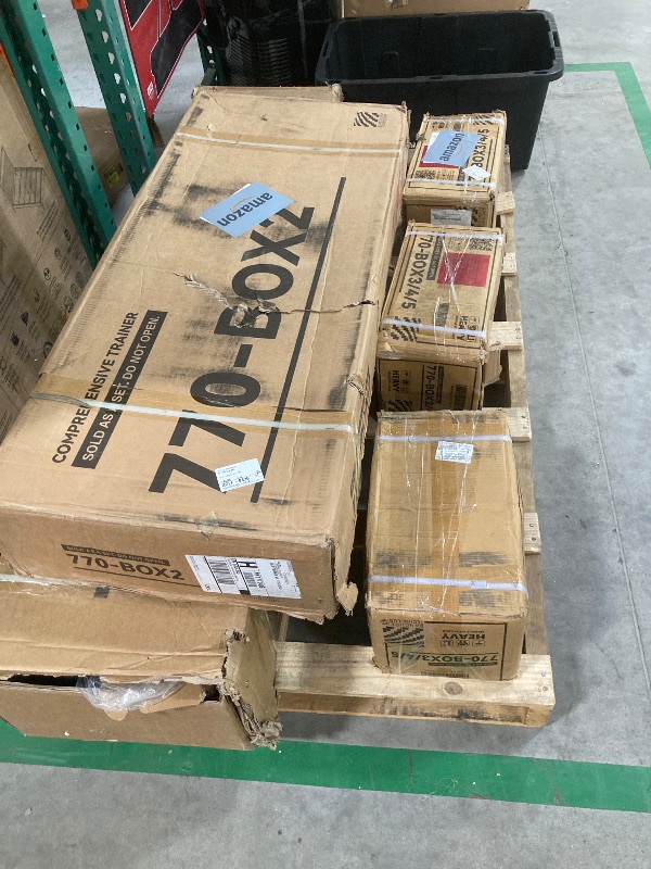 Photo 1 of 1 OF 5 BOXES ONLY



Fagus H Multifunction Home Gym System Workout Station,Smith Machine with 100LB Weight Stack, Leg Press, LAT Station for Full Body Training (Home Gym Station)