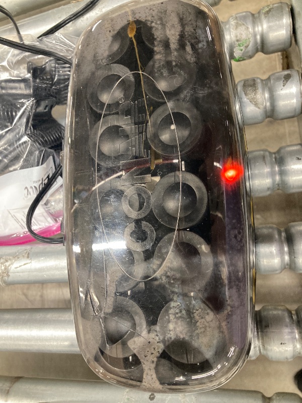 Photo 1 of **CASE IS CRACKED-SEE PICS**Conair Hot Rollers for Long, Medium & Short Hair, 12 Jumbo 1 ½" Heated Hair Rollers with Clips, Hot Curlers for Women, Volume & Curls, Amazon Exclusive, Black