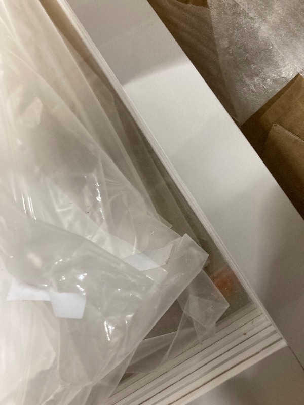 Photo 1 of Red Lantern 6 ft. Tall Clear Plastic Partition White 5 Panel  
***(SOME SCUFFS/SCRATCHES)*** BOX RIPPED/TORN)***