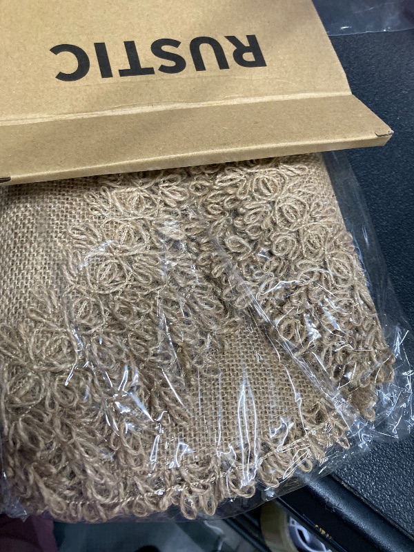 Photo 1 of ****ONLY 6****FunWheat Burlap Round Braided Placemats Set of 12 for Dining Tables 15 Inch Heat Resistant Jute Table Mats Farmhouse Natural Place mats for Decoration (Twist lace, 12pcs)