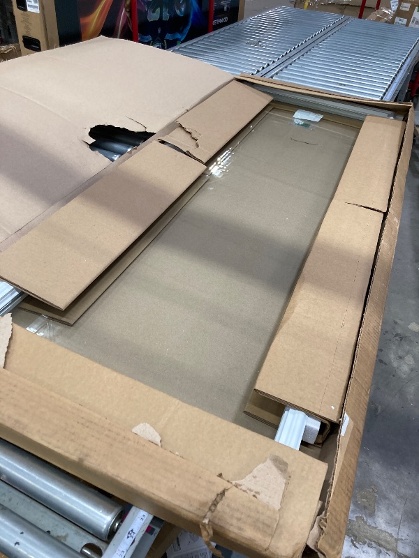 Photo 1 of *****image reference****Shed Windows and More 24 inch 48 Transom Window Double Pane White Vinyl Frame Tempered Low-E Glass