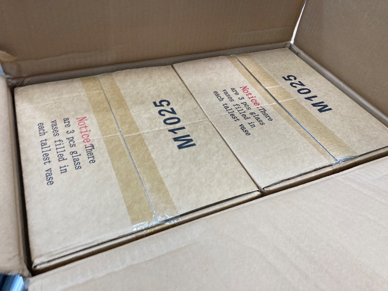 Photo 1 of Pack Glass Cylinder Vases, Tall Clear Flower Vase Hurricane Floating Candle Holder for Table Centerpiece Wedding Home Decor