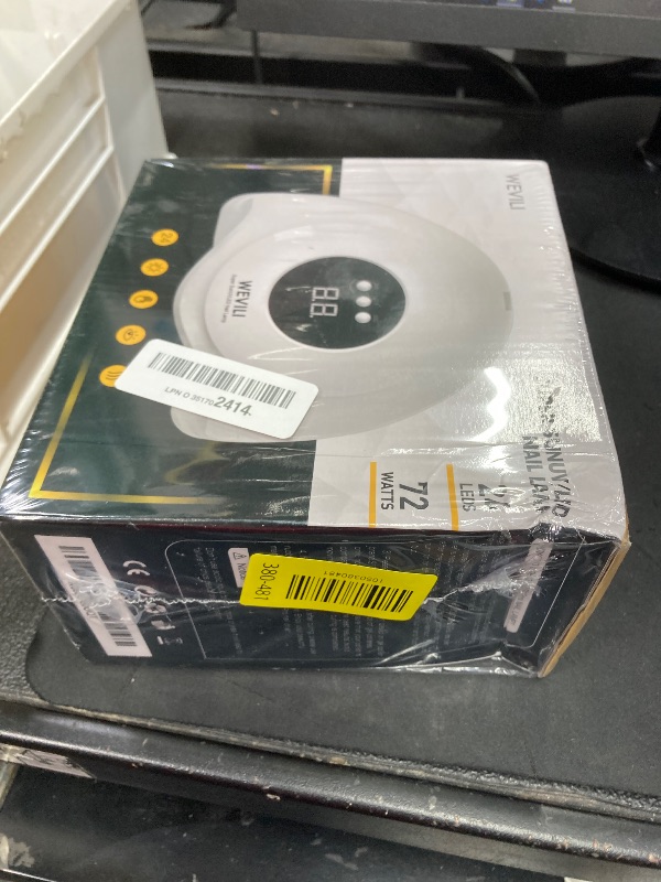 Photo 1 of *** factory Seal***
WEVILI 72W UV Nail Lamp, Faster UV Light for Gel Polish with 3 Timers, Professional Auto Sensor Nail Dryer with LCD Screen for Salon and Home Use