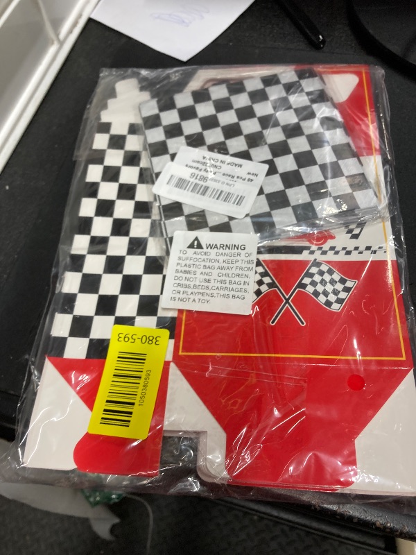 Photo 1 of Pcs Race Car Fuel Can Treat Boxes Race Car Birthday Party Supplies Black and White Checkered Paper Napkins Racing Popcorn Candy Cookie Container for Bridal Baby Shower Party Favors