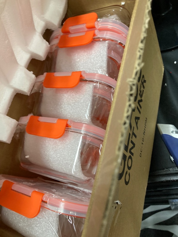 Photo 1 of C CREST [Glass Food Storage Containers - Food Prep Containers with Lids - Microwave, Oven, Freezer and Dishwasher Safe