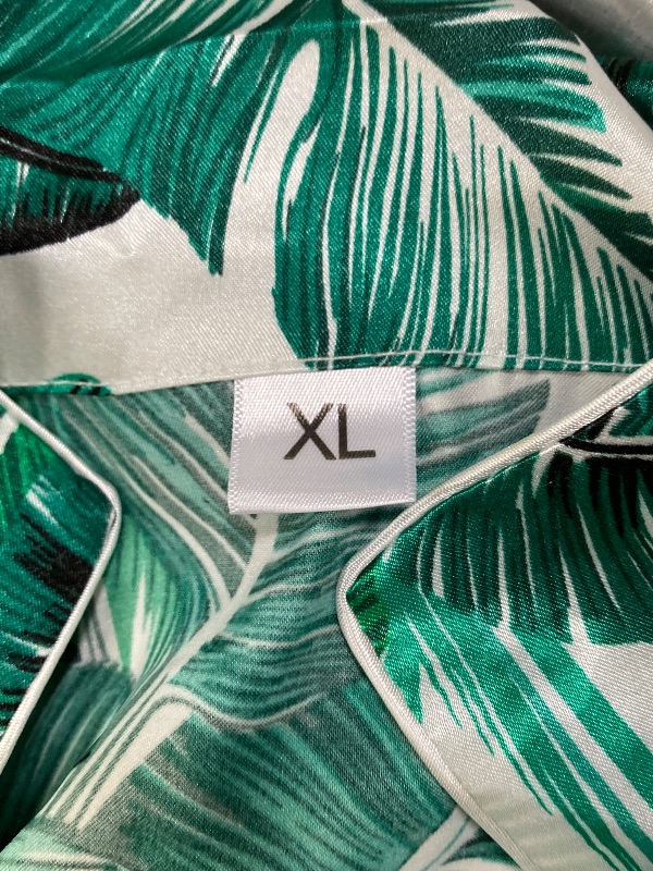 Photo 1 of ***ONE SET ONLIY*** 
SWOMOG Couple Matching Pajamas Sets Women Men Button Down Silk Pjs Men Short Sleeve Soft Lounge Sets ONE Pcs Loungewear, Size XL