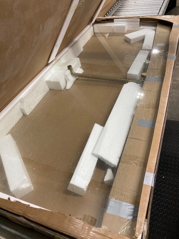 Photo 1 of **ONLY ONE DOOR IS MISSING, THE OTHER PART IS MISSING**
GETPRO Shower Door Double Sliding 57-60 in. W x 72 in. H Semi-Frameless Bypasss Bathroom Glass Shower Sliding Doors,1/4 inch Clear Tempered Glass Door for Walk-in Shower Brushed Gold