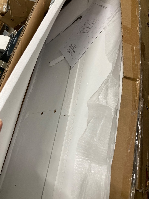 Photo 1 of ***ONE BOX OF TWO; THE ITEM IS INCOMPLETE; ONLY BOX 2 IS PRESENT; BOX 1 IS MISSING **
Ball & Cast Murphy Bed Full Size with Charging Station,Farmhouse Murphy Cabinet with Large Storage Drawer,Hideaway Bed Foldable Platform Bed for Guest Room, Apartmen