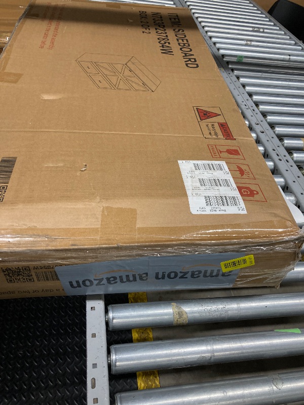 Photo 1 of ***ONE BOX OF TWO; THE ITEM IS INCOMPLETE; ONLY BOX 2 IS PRESENT; BOX 1 IS MISSING **
Ball & Cast Murphy Bed Full Size with Charging Station,Farmhouse Murphy Cabinet with Large Storage Drawer,Hideaway Bed Foldable Platform Bed for Guest Room, Apartmen