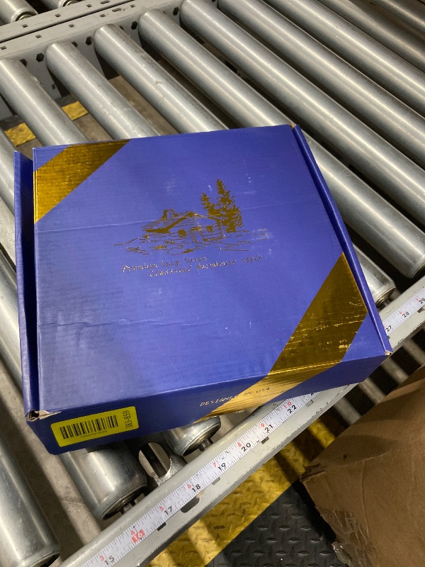 Photo 1 of 10" Oak Bathroom Vanity Tray Turntable for Perfume Candle, Round Wooden Decorative Tray for Kitchen Sink Countertop Organizer, Bathroom Counter Organizer for Skincare Makeup, Farmhouse Black Gold