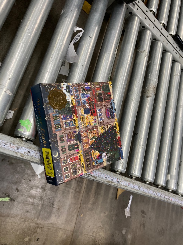 Photo 1 of **It is used, it is missing a part and it is not known if it works 100% because it did not come with the connector*** Winter Lights Foil Puzzle 500 Pieces – Holiday Jigsaw Puzzle Featuring Festive City Scene by Joy Laforme – Thick, Sturdy Pieces Challengi