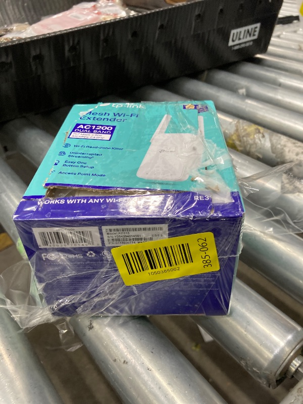 Photo 1 of ***It is used, it is missing a part and it is not known if it works 100% because it did not come with the connector***TP-Link AC1200 WiFi Extender, 2025 Wirecutter Best WiFi Extender, 1.2Gbps Home Signal Booster, Dual Band 5GHz/2.4GHz, Up to 1600 Sq.ft an