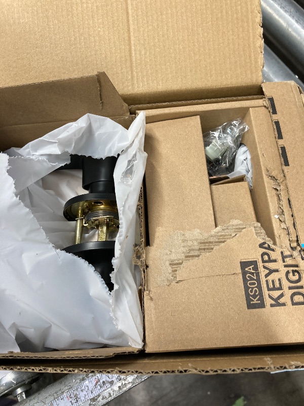 Photo 1 of ***It is used, missing a part, and it is not known if it works 100%***** Fingerprint Door Lock with 2 Lever Handles - Keyless Entry Door Lock, Electronic Keypad Deadbolt, Digital Smart Code & Front Handle Sets, Auto-Locking, Easy Installation, Matte Black