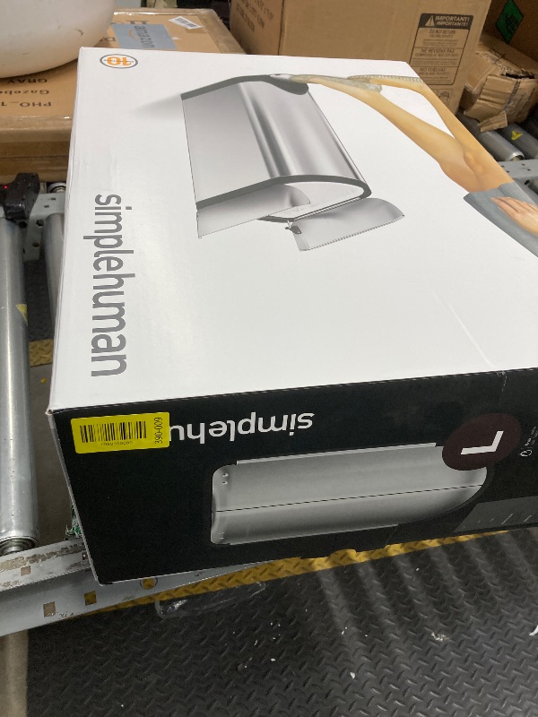 Photo 1 of *Dented* simplehuman 18 Liter / 4.8 Gallon Butterfly Lid Kitchen Step Trash Can, Brushed Stainless Steel