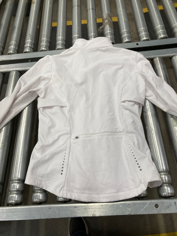 Photo 1 of *Stained* baleaf Women's Fleece Running Jacket Water Resistant Full Zip Winter Cold Weather Gear Thermal Cycling Workout Jackets White, Size Small
