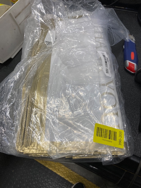 Photo 1 of **ABOUT 150 BAGS**Sweetude 200 Pcs Thank You Plastic Shopping Bags for Small Business Bulk 12 x 15 In Merchandise Boutique Bags with Handle Gold Loop(White)