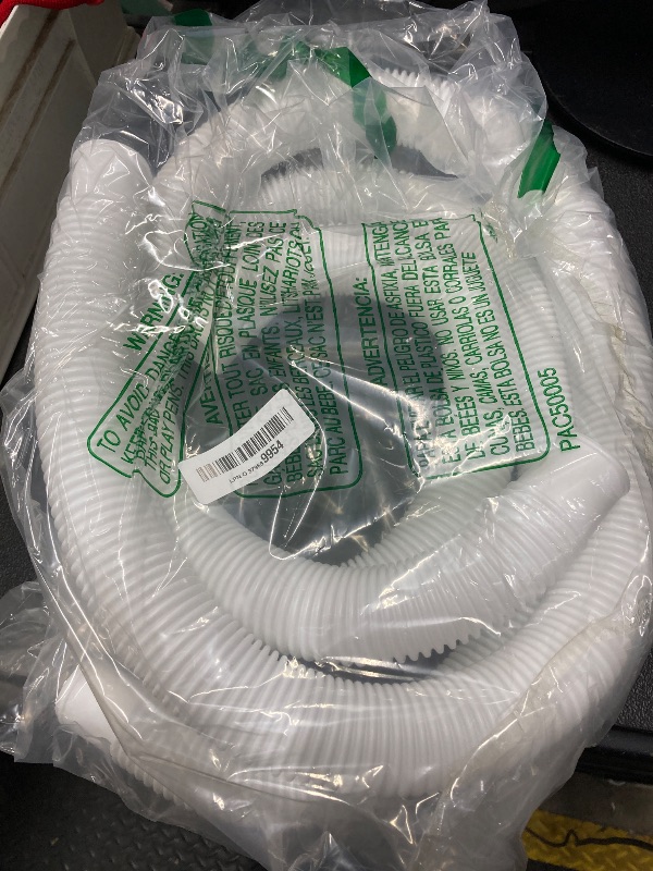 Photo 1 of 1-1/2-Inch Pool Hoses for Above Ground Pools with Clamps - 1.5" Diameterd Replacement Pool Pump Hose Compatible with Intex Coleman Skimmer Surface Pool Pump (White -2 Pack)