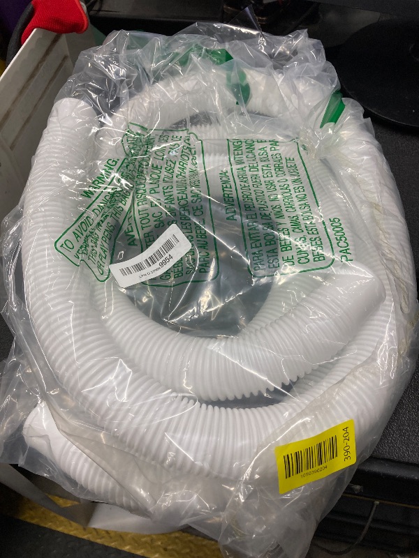 Photo 1 of 1-1/2-Inch Pool Hoses for Above Ground Pools with Clamps - 1.5" Diameterd Replacement Pool Pump Hose Compatible with Intex Coleman Skimmer Surface Pool Pump (White -2 Pack)
