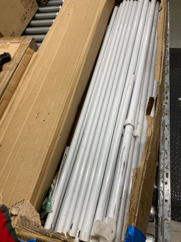 Photo 1 of *ONLY TENT POLLS FOR FRAME* HOTEEL 10'x30' Canopy Party Tent with 6 Removable Sidewalls, Outdoor Event Tent for Weddings, BBQ, Parties, Patio Camping Gazebo, Waterproof, White