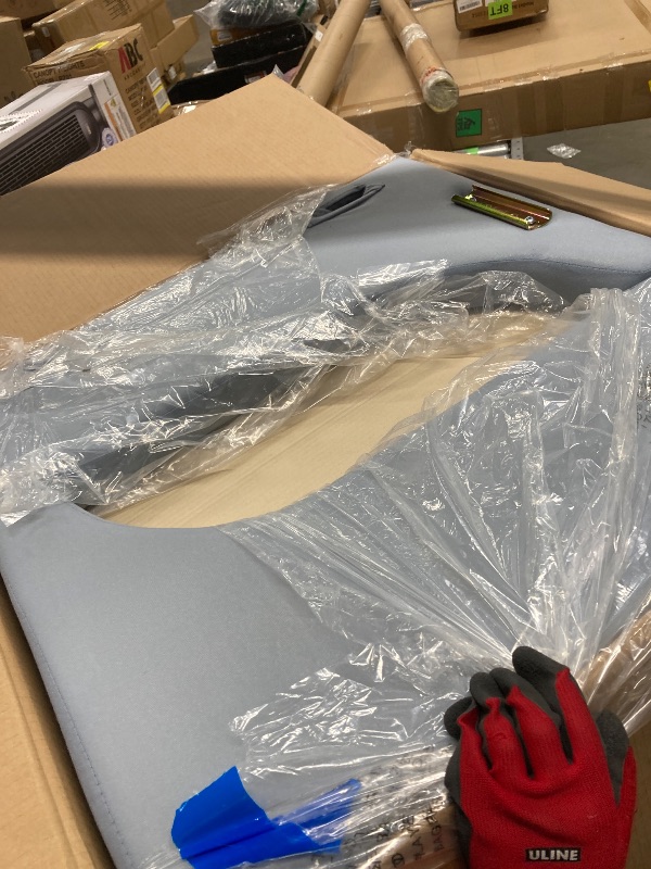 Photo 1 of *Missing other box(s)* KISLOT Upholstered Dining Chairs with Casters Easy Assembly Side Deskchair with Rollers for Diningroom, Living Room, Linen, 1 Box