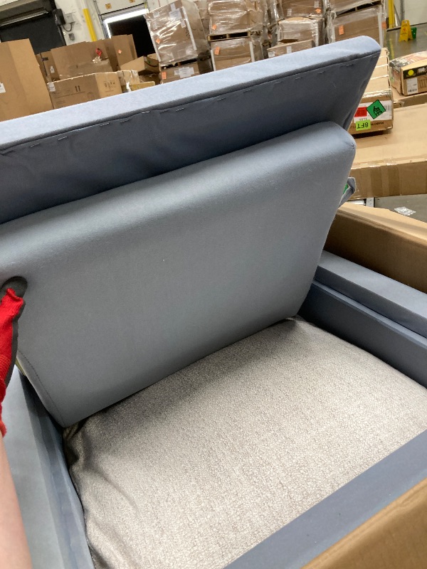 Photo 1 of *Missing other box(s)* KISLOT Upholstered Dining Chairs with Casters Easy Assembly Side Deskchair with Rollers for Diningroom, Living Room, Linen, 1 Box