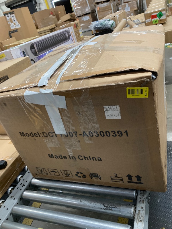 Photo 1 of *Missing other box(s)* KISLOT Upholstered Dining Chairs with Casters Easy Assembly Side Deskchair with Rollers for Diningroom, Living Room, Linen, 1 Box