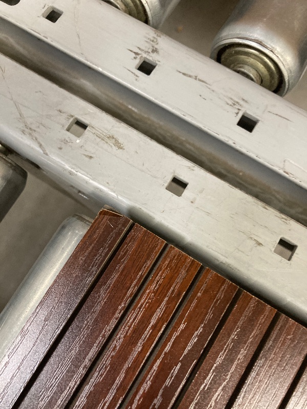 Photo 1 of *Chipped* Dining Table for 4-6,63“Extendable Round Kitchen Dining Room Table with 2-Tier Storage Shelf, Space Saving Expandable Wood Oval Circle Dinner Furniture with Pedestal Base (Brown)