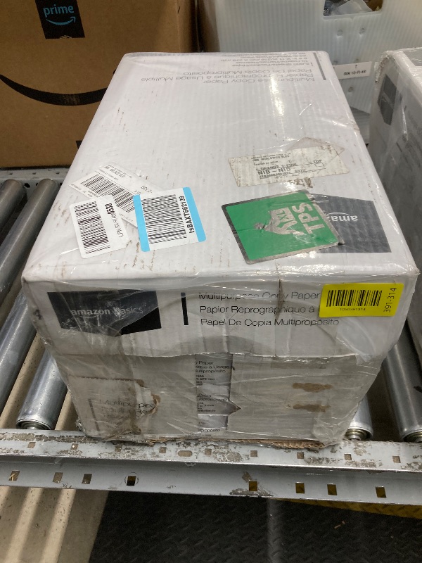 Photo 1 of *Paper damaged* Amazon Basics Multipurpose Copy Printer Paper, 20 lb, 8.5 x 11 Inches, 10 Reams (5,000 Sheets), 92 Bright, White