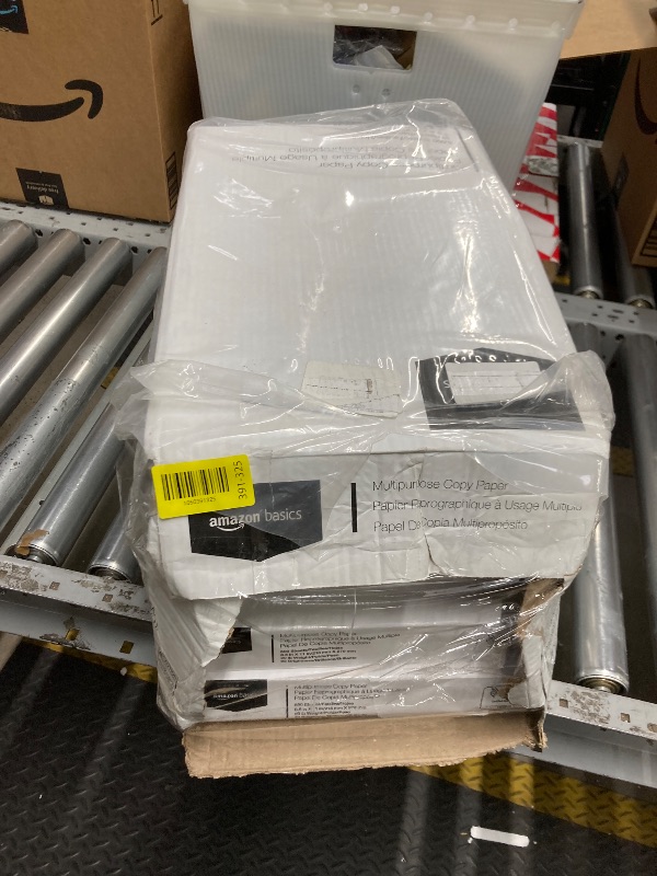 Photo 1 of *Boxed Damaged* Amazon Basics Multipurpose Copy Printer Paper, 20 lb, 8.5 x 11 Inches, 10 Reams (5,000 Sheets), 92 Bright, White