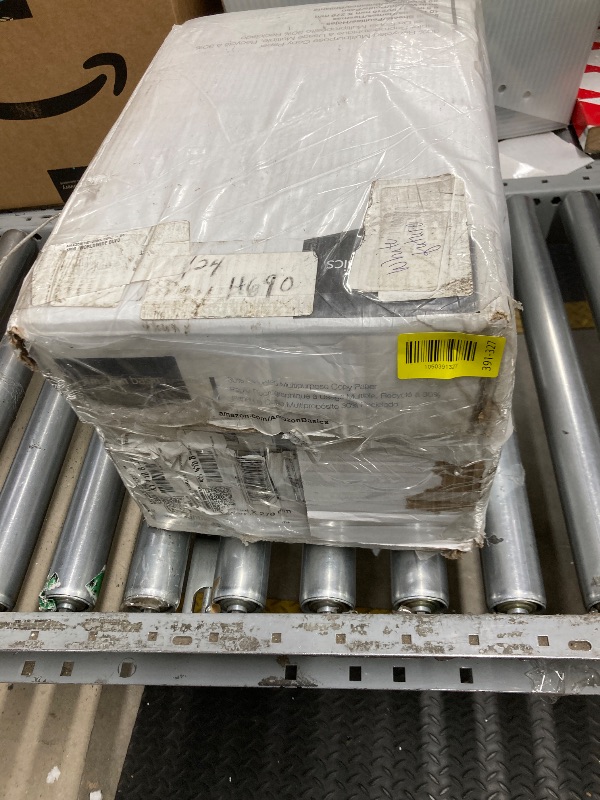 Photo 1 of *Paper cover ripped* Amazon Basics 30% Recycled Multipurpose Copy Printer Paper, 8.5 x 11 Inches, 20 lb, 10 Ream, (5,000 Sheets), 92 Bright, White