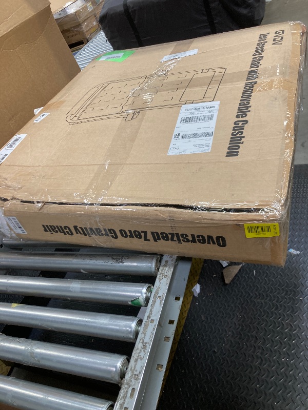 Photo 1 of *USED CUSHION* GVDV Oversized Zero Gravity Chair, 33In XXL Lounge Chair with Removable Thick Cushion, Lawn Patio Reclining Chair Upgraded Alloy Lock and Cup Holder, for Indoor Outdoor, Black