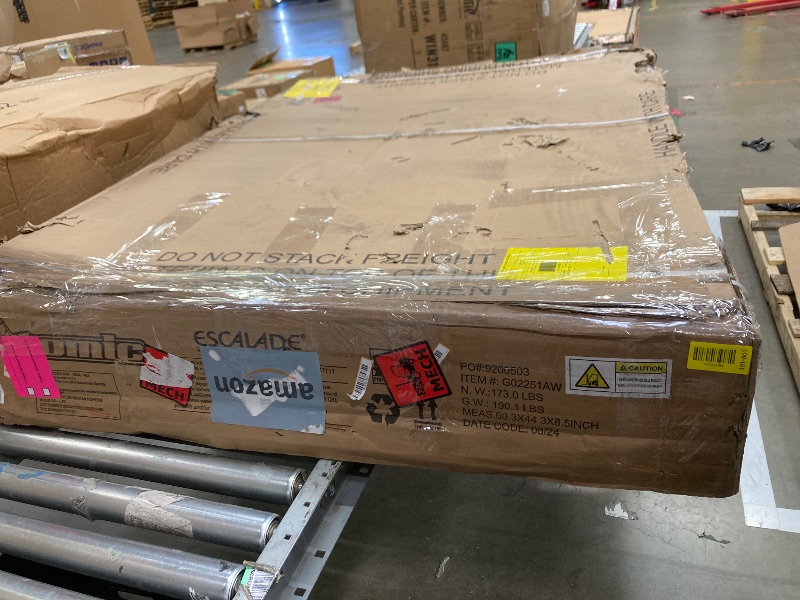 Photo 1 of *Damage to pocket spot* *HEAVY* Atomic Classic Bumper Pool Table Multi-coloured, 5- 7/8” Top Apron; 7-3/4” Bottom Apron