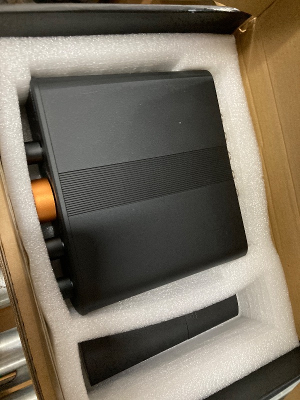 Photo 1 of **MISSING POWER PLUG**Fosi Audio HT4S Bluetooth Amplifier for Outdoor Speakers, 4 Channel Power Amp for Home Theater, Outdoor Gathering, 4.1/5.0 Ch Stereo Home Audio Receiver, Supports AUX/Optical Input with Remote Control