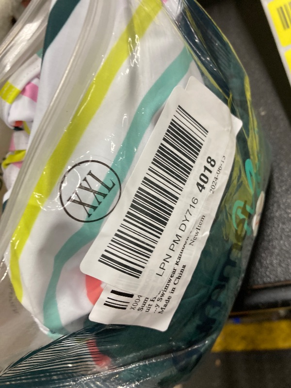 Photo 1 of ***TOP ONLY*** Summer Mae Maternity Tankini Swimsuit Bathing Top Cutout Sporty Pregnancy Swimwear Rainbow Parallel Paths 2X-Large