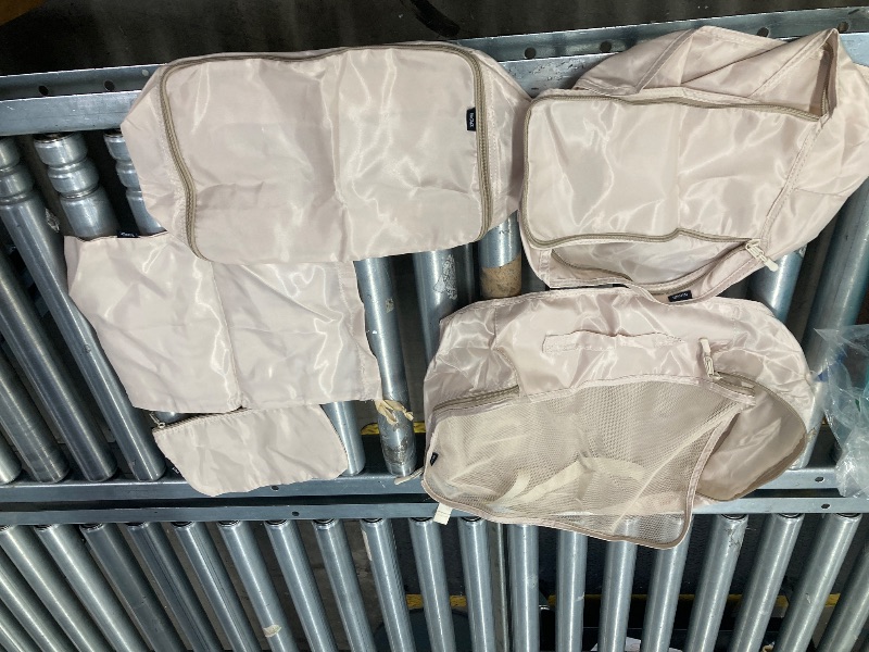 Photo 1 of **MISSING THE 3 LARGE BAGS***BAGAIL 8 Set Packing Cubes Luggage Packing Organizers for Travel Accessories-Cream