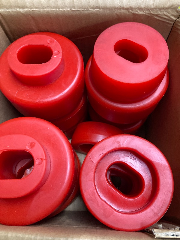Photo 1 of **MISSING BOLTS**Body Mount Bushing Kit Fits for 1999-2014 Chevy Silverado & Sierra 1500/2500 2WD/4WD Polyurethane Body Cab Mounts Replace 7-141 Red (24PCS)